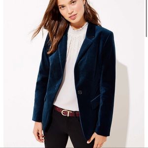 Ann Taylor Loft Velvet Modern Blazer - NEW